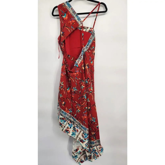 NWT Anthropologie Sleeveless Asymmetrical Floral Linen Midi Dress Sz 10 #9K403 - Picture 7 of 14